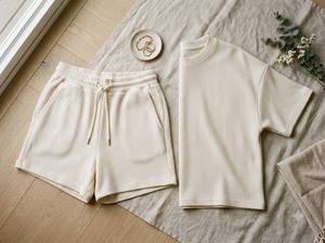 Bulk Manufacturing Service for Colorful Cotton T-shirt <b>Shorts</b> <b>Sets</b> for Adults; Casual Style Suitable for Unisex 3HTH - Product Image 2