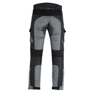 Pantalon de moto en textile gris pour homme, avec protection en maille Cordura, pantalon cargo de tourisme et d'aventure avec poches - Product Image 2