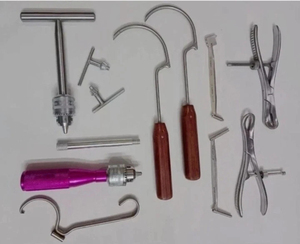 ชุดเครื่องมือผ่าตัดกระดูกสัตว์ 9 ชิ้น สำหรับการผ่าตัดกระดูกสัตว์ ชุดเครื่องมือสแตนเลสความแม่นยำสูง - Product Image 1