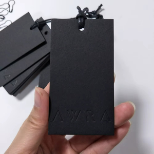 Etiquetas Colgantes Personalizadas de Lujo para Ropa, Etiquetas con Logotipo Impreso, Etiquetas de Papel Reciclado con Cuerda y Pin - Product Image 2