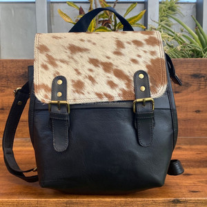 2025 Hot Selling Trendy Real Cowhide Leather Backpack Western Style Unisex 2-in-1 Multi-Use School Bag Wholesale Bulk <b>Deals</b> - Product Image 3