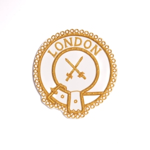 Parche de Tela Circular con Insignia del Regimiento Escocés de Londres Bordada en Oro Personalizada - Product Image 5