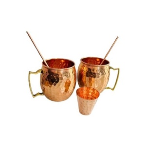 Brilliant Copper Moscow Mule <b>Mugs</b> Crafted For Ice Cold Cocktails Perfect Drinkware For Kitchen Bar And Social Events - Product Image 1
