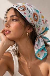 Printed Satin Headscarf Women Bandana Scarf <b>Shawl</b> Hair <b>Wrap</b> Daily Wear - Product Image 2