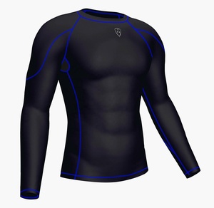 <b>Mens</b> Customized Logo Digital Print Quick Dry Compression Tops <b>Base</b> <b>Layer</b> 220g Long Sleeve T Shirt Gym Top Running Fitness Sport - Product Image 5