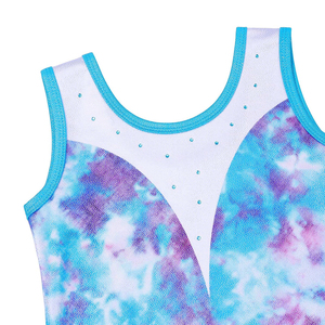 Vente flash - Justaucorps de gymnastique pour enfants avec design personnalisé par sublimation, justaucorps de danse pour filles, unique, attrayant et scintillant, pour compétitions - Product Image 2