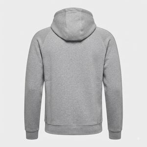 Sweat à capuche unisexe de sport en molleton 100% coton, coupe classique, avec poche avant zippée, écologique, pour l'entraînement hivernal, vente en gros, OEM - Product Image 2