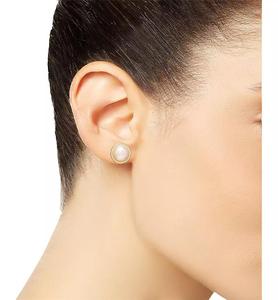 Pendientes de Perlas Mabe Cultivadas de Agua Dulce con Borde de Cuerda (10 mm) en Plata de Ley Chapada en Oro de 18k |   Macy's - Product Image 2