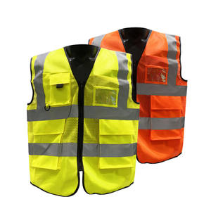 Yellow Industrial Reflective Vest Printed Road <b>Construction</b> Safety Reflective Vest Reflective Strip <b>Work</b> <b>Construction</b> Vest - Product Image 3