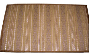 Bamboo Rectangle Retro Printed Ethnic <b>Table</b> <b>Mat</b> with Golden Temple-Inspired Design Reusable - Product Image 2