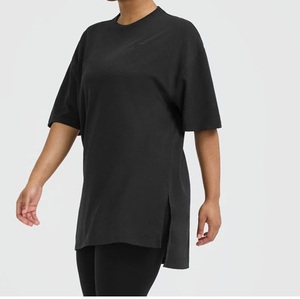 Eco-Friendly Breathable Islamic Modest T Shirt Quarter Zipper Streetwear Modest Plus Size Muslim Workout Modest T-Shirt Woman - Product Image 3