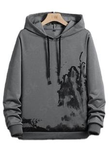 Venta al por mayor pulóver sudadera en blanco de alto peso sólido logotipo personalizado Sudadera con capucha 3D estampado polar Hip Hop Sudadera con capucha hombres - Product Image 4