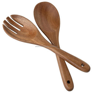 Ensemble de saladiers en bois d'acacia avec long manche, écologique, passe au lave-vaisselle, ARTISTIC CRAFTS - Product Image 1