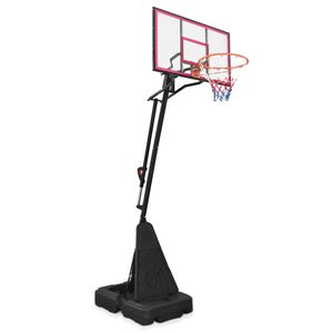 Canestro da Basket Portatile con Tabellone da 44 Pollici, Altezza Regolabile da 2,45 m a 3,05 m per Giovani, Adulti e Partite Professionali - Product Image 1