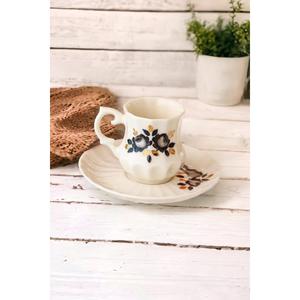 Halfeti Set di 2 tazze di porcellana fatta a mano con rose nere regalo di natale 24 carati oro ricamato - Product Image 2