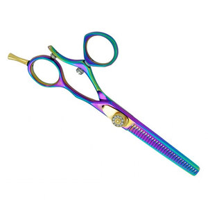Multi Color Gold Screw Professional <b>Barber</b> Scissors Sharp <b>Blade</b> Steel Handle Salon Hair Thinning Shears - Product Image 3