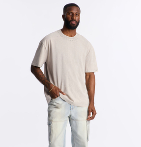 T-shirt à col rond pour homme, coupe ample, 100% coton, toile durable, confortable, coupe ample, décontracté, avec motif, respirant, séchage rapide - Product Image 1