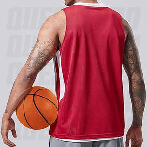 Camisetas de Baloncesto Transpirables, Reversibles, de Alta Venta en Línea, con Logotipo Personalizado, Colores Personalizables, Camisetas de Baloncesto Blancas para Hombre - Product Image 5