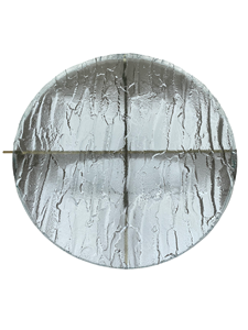 Table d'appoint pour salon avec plateau en verre moulé et métal, pour salon, chambre et bureau - Product Image 2