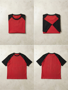 T-shirts pour hommes à manches courtes style raglan, surdimensionnés, vêtements de sport pour hommes, t-shirt à col rond, coupe ample, vêtements de jogging, t-shirt en coton pour hommes - Product Image 6