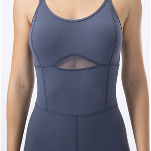 Combinaison de yoga sans couture pour femme, couleur unie, bretelles fines, haute qualité, prix de gros RTS AS-YJ-504 - Product Image 2