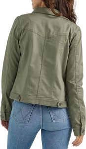 Women's <b>Denim</b> Jacket Soft Washed Cotton Casual Jean <b>Coat</b> Button Closure Vintage Streetwear Fashion Lightweight Everyday Fit Plus - Product Image 3