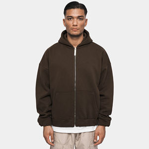 Sudadera con capucha y cremallera personalizada de fábrica para hombre, unisex, extragrande, de forro polar grueso, con estampado digital, talla grande, para hombre - Product Image 1