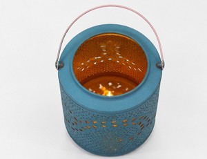Hot Turquoise Couleur En Relief Conception Décor À La Maison Lanterne Nouveau Style Lanternes Look Classique Bougie Lanterne Intérieur Bougie Navire Petit - Product Image 2