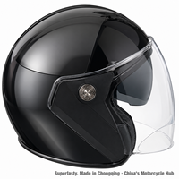 Nouveau casque de moto demi-face Superfasty 758 à double visière, fermeture rapide, matériau PP, pour la conduite urbaine, utilisation toutes saisons