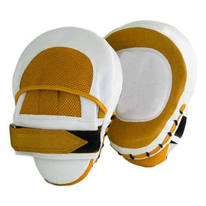 Five B Green White Boxing Focus Mitts Pu Material Breathable Training Pads for Sparring MMA Muay Thai Kickboxing - Product Image 5