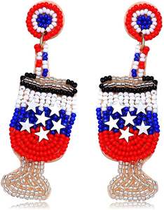 ต่างหูห้อยประดับลูกปัดทำมือคุณภาพสูงสำหรับผู้หญิง เครื่องประดับแฟชั่นสไตล์โบโฮ ราคาขายส่ง - Product Image 1