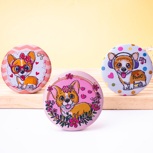 Hotsale khuyến mại huy hiệu nút tùy chỉnh thiết kế 4C bù đắp in ấn logo tin phù hiệu Vòng huy hiệu thiếc 58 Mét - Product Image 6