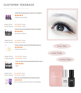 Colle pour extensions de cils 5 ml, faible odeur, séchage rapide, longue tenue, adhésif individuel pour cils, OEM, marque privée, fournitures pour salons - Product Image 2