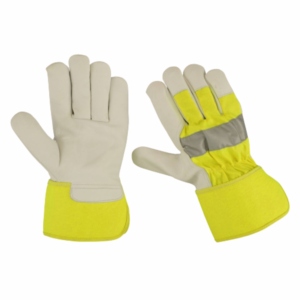 Guantes de Seguridad de Cuero Vacuno de Primera Calidad, con Puño Reforzado de Goma, Certificación CE, para Trabajo Industrial - Product Image 4