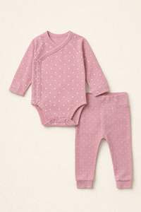 JALBEBE Set Unisex Tutina a Maniche Lunghe e Leggings in Morbido Cotone Modal Spandex, Ecologico, Chiusura con Bottoni, Per Tutte le Stagioni, Neonato - Product Image 2