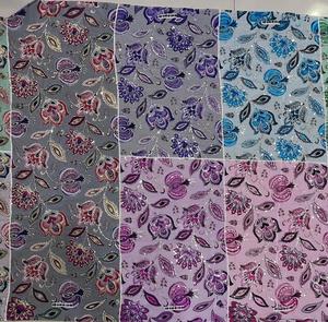 Floral Printed Organic 100% Silk Georgette Fabric Eco-Friendly Stain Resistant Sheer Lightweight Wedding 43/44 Inch <b>Women</b> Sari - Product Image 5