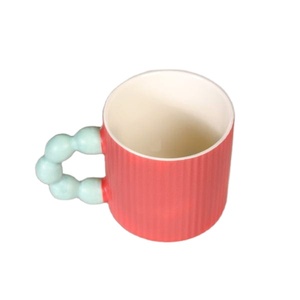 Handcrafted Cream Color Ceramic Coffee <b>Mug</b> with Pinch <b>Flower</b> Design and Unique Niche Artisanal Craftsmanship - Product Image 5