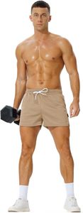Shorts en jersey pour homme de qualité supérieure, décontractés, pour la salle de sport, l'entraînement, la plage, les vacances, coupe décontractée, tissu Oxford en spandex/polyester, séchage rapide - Product Image 2