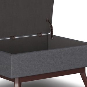 Table basse de rangement gris ardoise Owen, tabourets et ottomanes élégants - Product Image 3