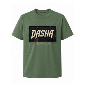 T-shirt court vintage surdimensionné et vieilli avec broderie et patch, personnalisable avec logo, directement de l'usine - Product Image 1