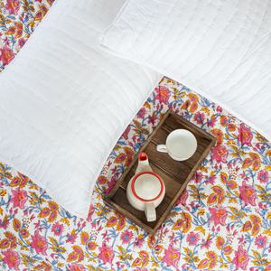 Dernière arrivée Respirant Coton Biologique Main Bloc Imprimé Kantha Quilts Handmade Floral Collection - Product Image 4