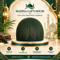 Chapeau Kufi musulman en tissu maille tricoté à la machine, prix direct usine, couleur unie, extensible, respirant, 100% coton, exporté du Bangladesh
