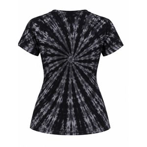 Camiseta Tie Dye para Mujer al por Mayor, Personalizada con Patrón Espiral Multicolor, Manga Corta, Cuello Redondo, Corte Holgado, Moda Casual de Verano - Product Image 2