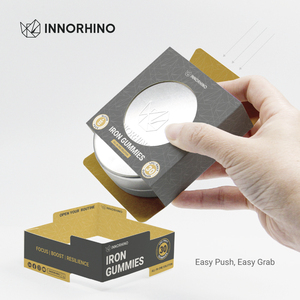 Custom Printed Stackable Display Drawer Carton with <b>Window</b> for Supplement Packaging - Product Image 3