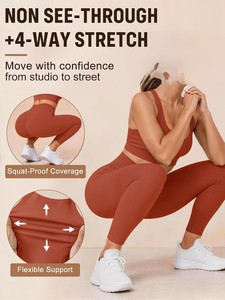 Leggings Deportivos de Cintura Alta para Mujer, Suaves y Elásticos, para Yoga, Fitness, Entrenamiento, Gimnasio, Running, Ropa Deportiva Flexible y Cómoda - Product Image 5