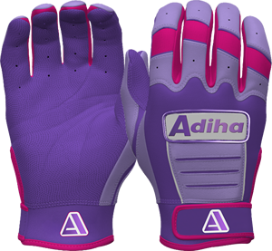 Gants de frappe de baseball durables, légers, doux au toucher, en cuir de qualité supérieure, antidérapants, avec fermeture auto-agrippante, couleur violette - Product Image 4