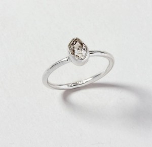 Silver Plated Raw Herkimer Diamond Gemstone <b>Ring</b> Jewelry - Birthstone Handmade <b>Rings</b> - Stackable Wholesale <b>Ring</b> - Product Image 1