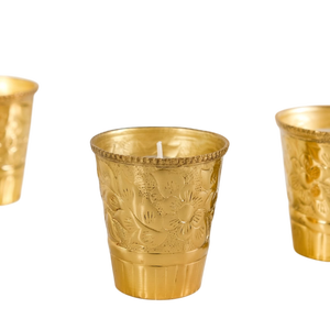 Support de bougie votive en cuivre, pot à bougie rond en métal avec trous perforés, résistant à la chaleur, décoration d'intérieur, organisateur pour dîner aux chandelles - Product Image 6