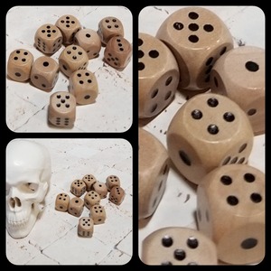 Dés de Ludo en bois poli décoratifs, faits à la main, légers, durables, gravés, éco-responsables, multifonctionnels - Product Image 6