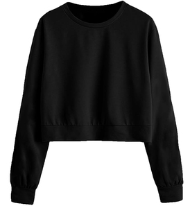 Sweat-shirt court personnalisé confortable pour femme, sweat-shirt court à manches longues mignon pour femme, sweat-shirt pour tous les jours, saison hivernale - Product Image 1